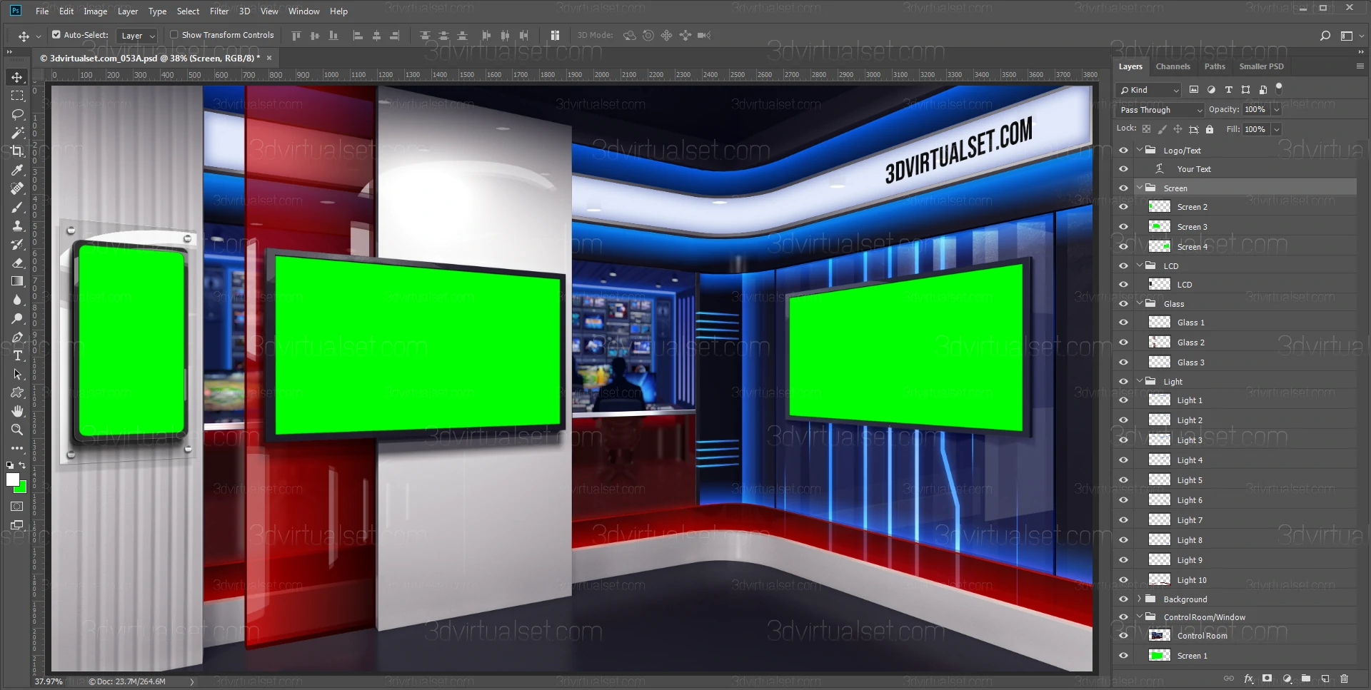 Virtual Studio 053A for Photoshop Templates